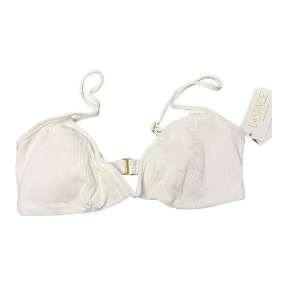 L*Space Helena Bikini Top in White Size Medium NWT - Picture 4 of 11